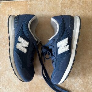 Navy Blue Sneakers with White Accents